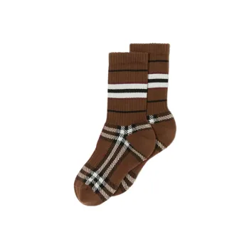 Burberry Check Socks Brown