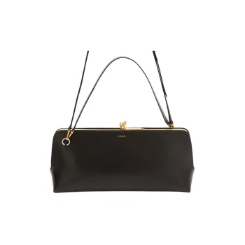 JIL SANDER Goji Calfskin Handbag, Shoulder Bag, Crossbody Bag Medium Size Women's Black