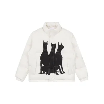 EMPTY REFERENCE Doberman Series Puffer Jacket Unisex Ecru