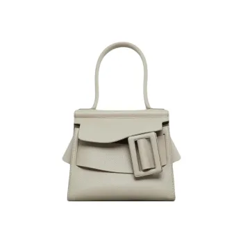 BOYY Karl Grained Leather Patchwork With Calfskin Suede One Shoulder Handbags Women's Gray