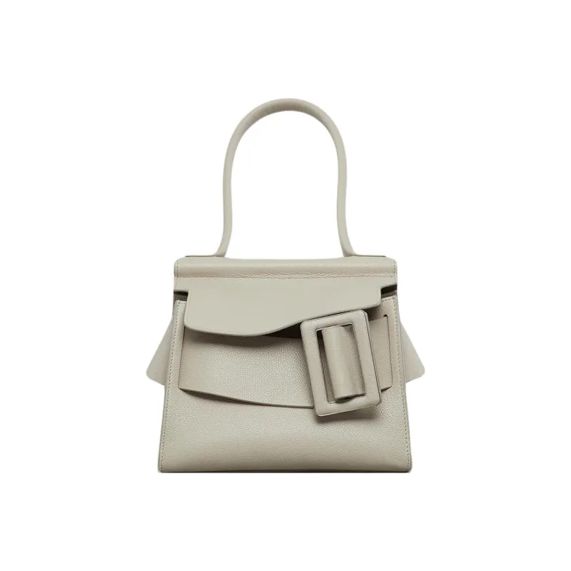 BOYY Karl Grained Leather Patchwork With Calfskin Suede One Shoulder Handbags Women's Gray-0