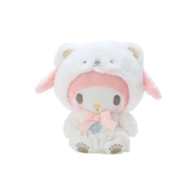 Sanrio White Latte Bear Collection My Melody Dolls Plush Doll 19.5cm Height-0