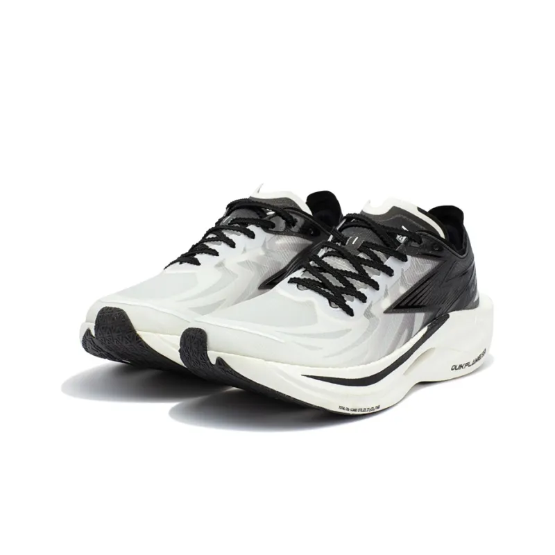 361° Feiran 2 Cushioned Anti Slip And Wear Resistant Lightweight Low Top Running Shoes Men's White Black-2