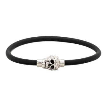 Alexander McQueen Skull Charm Cord Bracelet