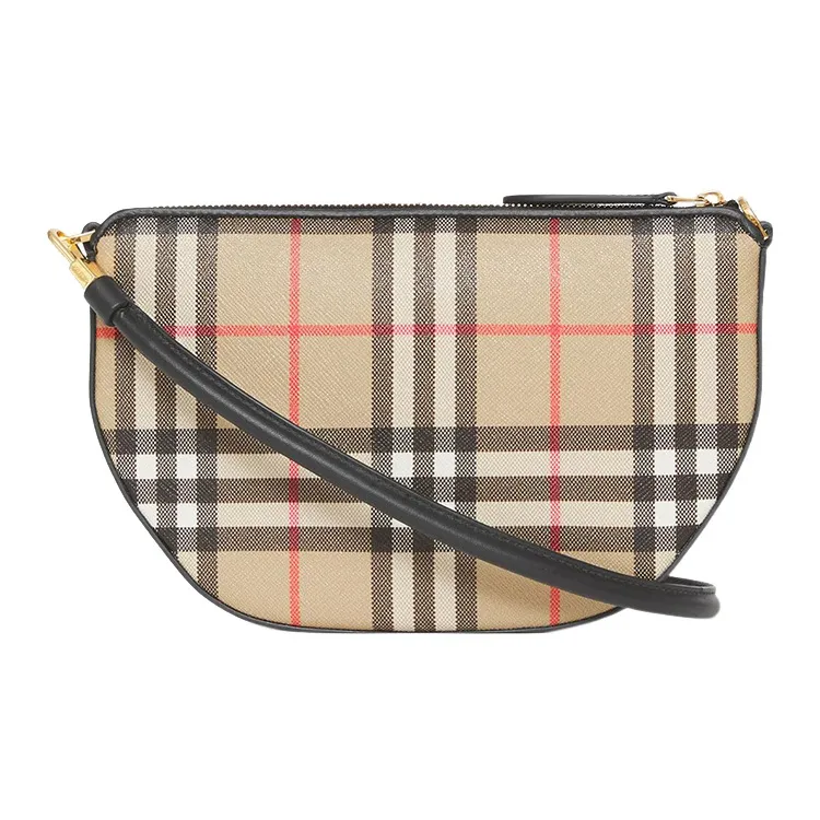 Burberry Vintage Check Cotton Olympia Pouch Archive Beige-3