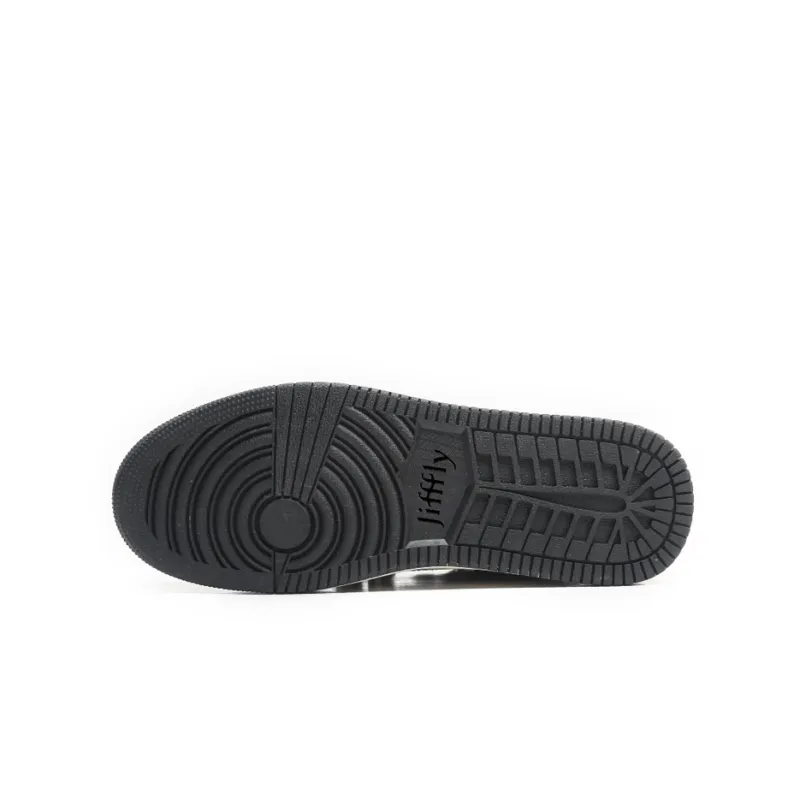 Jifffly Skateboard Shoes Unisex Low Top Black/White-6