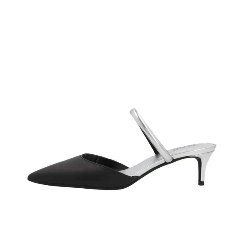MICHAEL KORS Jessa Other Wrap-toe Slippers Women's Black Silver-0