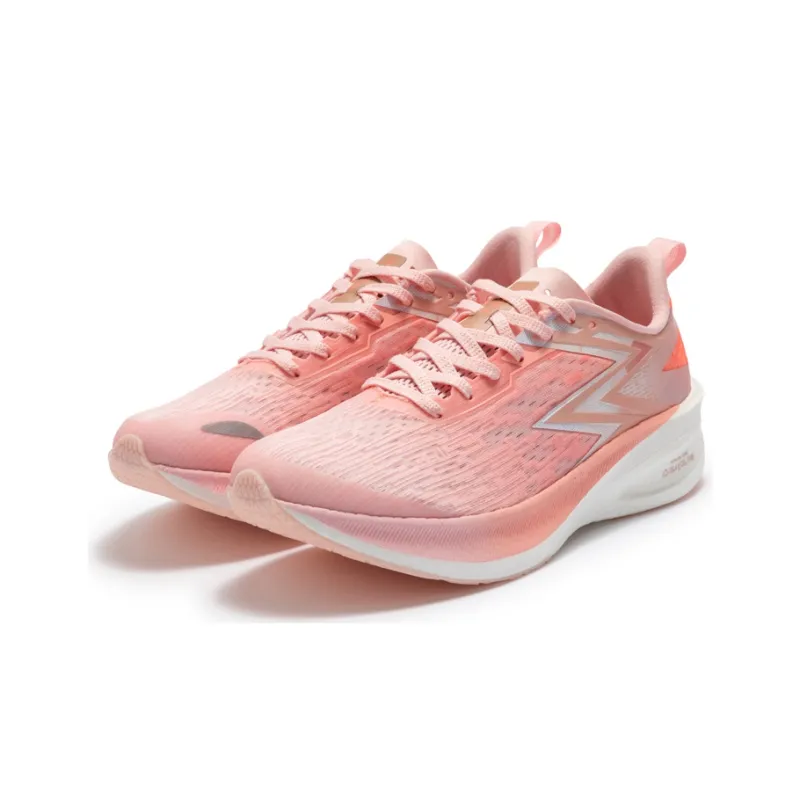361° Flying ET Anti Slip Wear Resistant Breathable Rebound Low Top Sprint Running Shoes Men's Pink-2