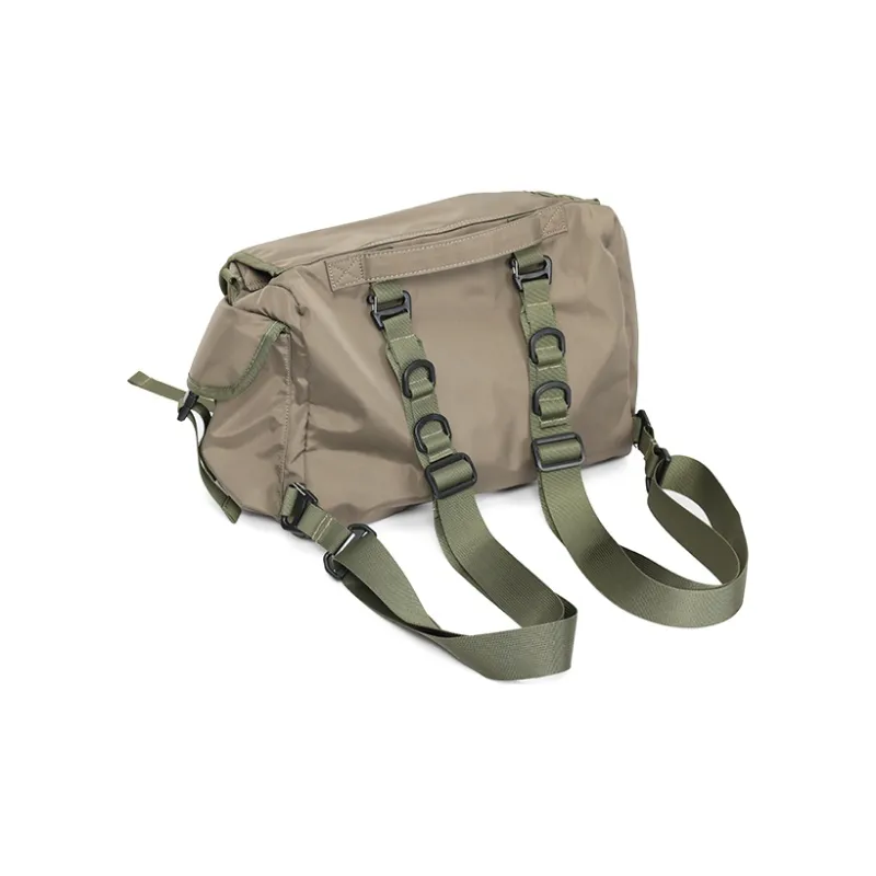 MYEDITION Nylon Messenger Bag Travel Bag Unisex Black-20