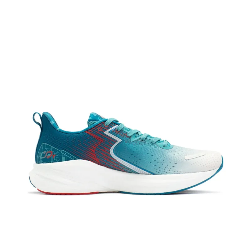 361° Carbon CQT Carbon Speed CQT Flying Sky Breathable Low Top Running Shoes Men's White Green-1