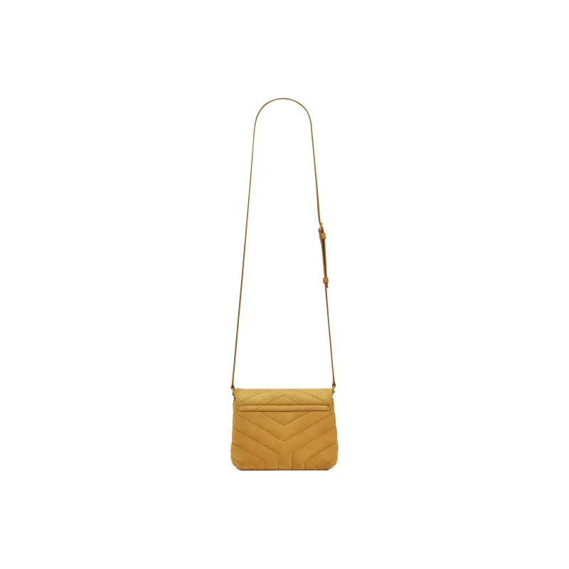 SAINT LAURENT LOULOU Calfskin Crossbody Bag Shoulder Bag Women's Yellow Green-4