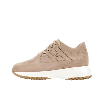 HOGAN Interactive Wear-Resistant Low-Top Sports Casual Shoes Women's Pink White