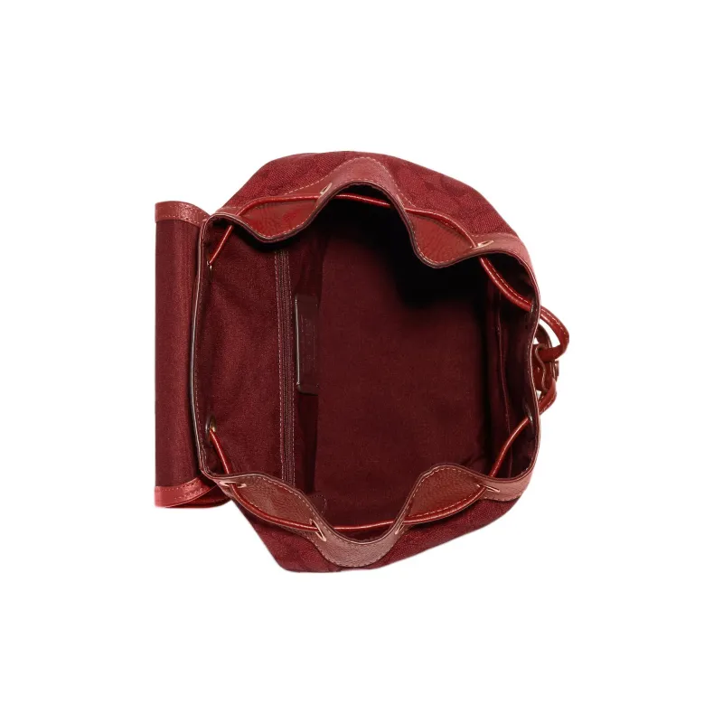 COACH Dempsey Fabric With Pebbled Leather Accents Backpack Medium Size Women's Apple Red-2