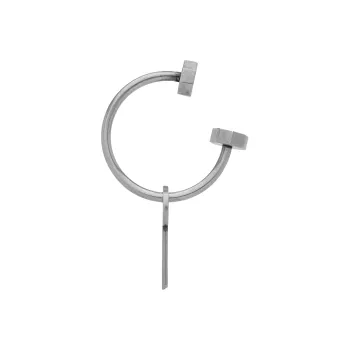 SAINT LAURENT Brass Hole Key Ring Bag Accessory Women's Silver