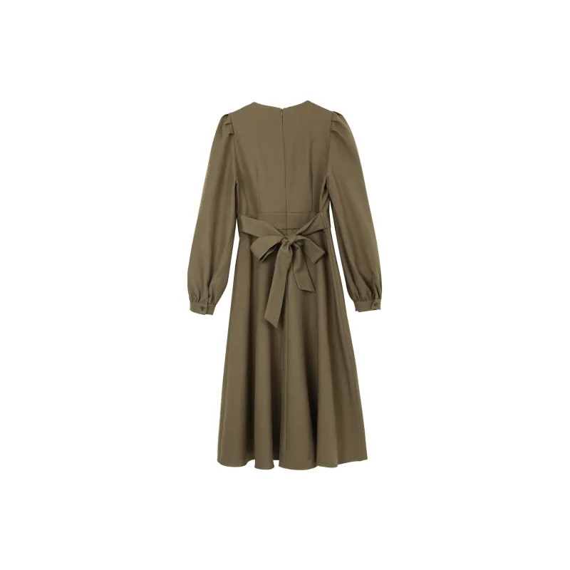 Fstudio Long Sleeved Dresses Women's Brown-1