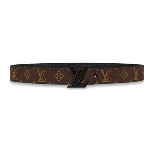 LOUIS VUITTON Leather Belts Women's Brown/Black