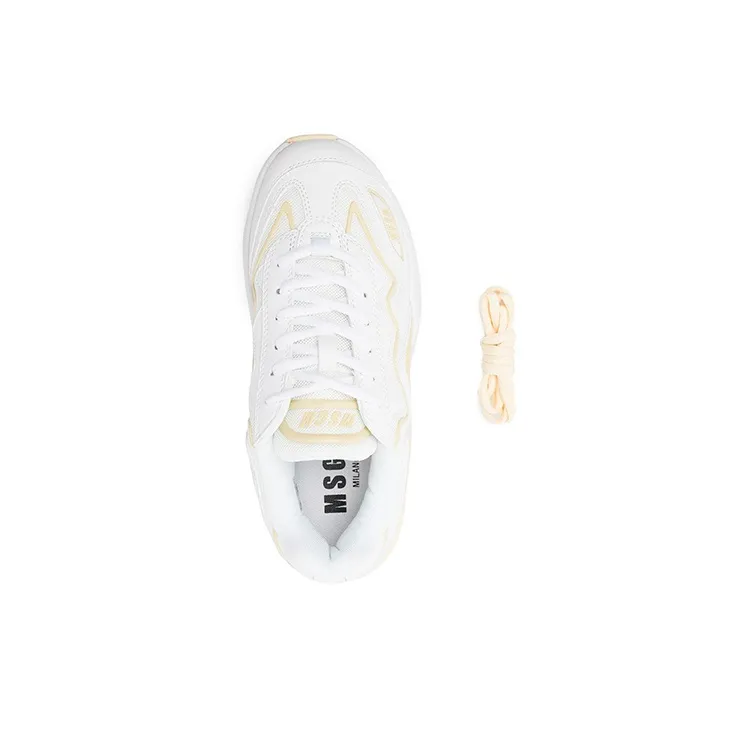 MSGM Vorte Low Top Sports Casual Shoes Men's White-3