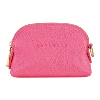 LONGCHAMP Le Foulonné Large Cow Leather Clutch Coin Purse Regular Women's Pink