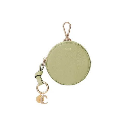 Chloe Alphabet Calfskin Wallet Trumpets Women's Light Green