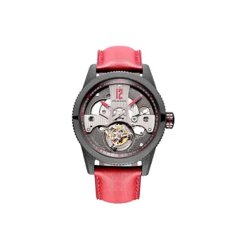 PEACOCK Peacock CLASSIC Collection Manual Mechanical Movement Watch Men's Watches Black Dial P501-4 Red