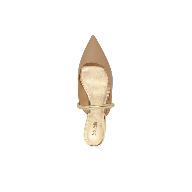 MICHAEL KORS KORS Jessa Wrap-toe Slippers Women's Beige-4