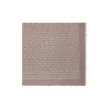FENDI Silk Scarves Women's Brown