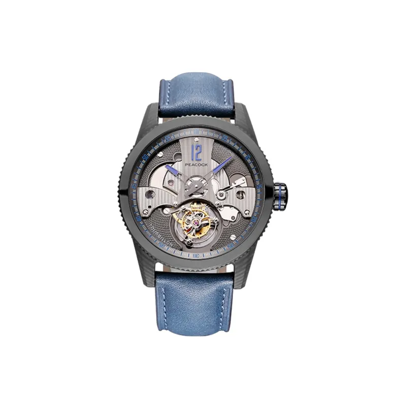 PEACOCK CLASSIC Collection Manual Mechanical Movement Watch Men's Watches Black Dial P501 4 Red-2