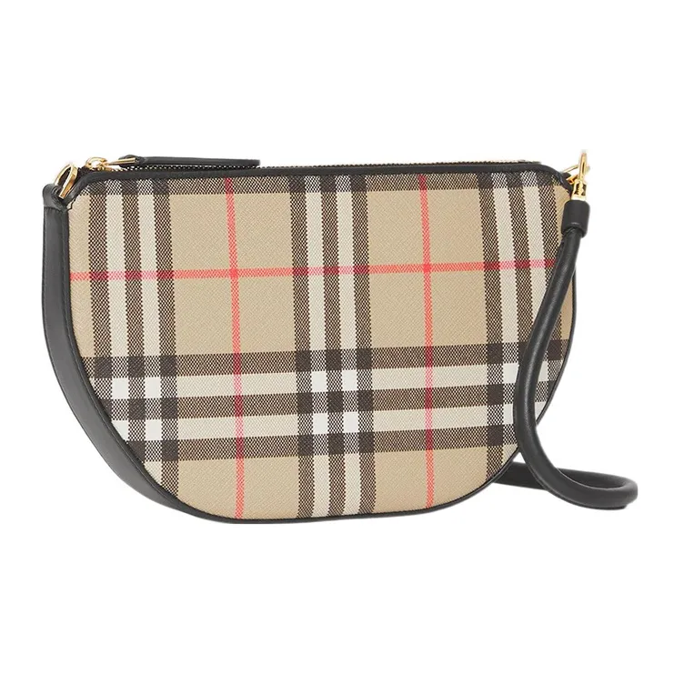Burberry Vintage Check Cotton Olympia Pouch Archive Beige-2