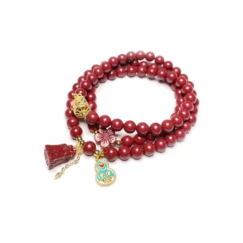 MOUNTAINS AND MANS Reconstructed Cinnabar Bracelets Women's