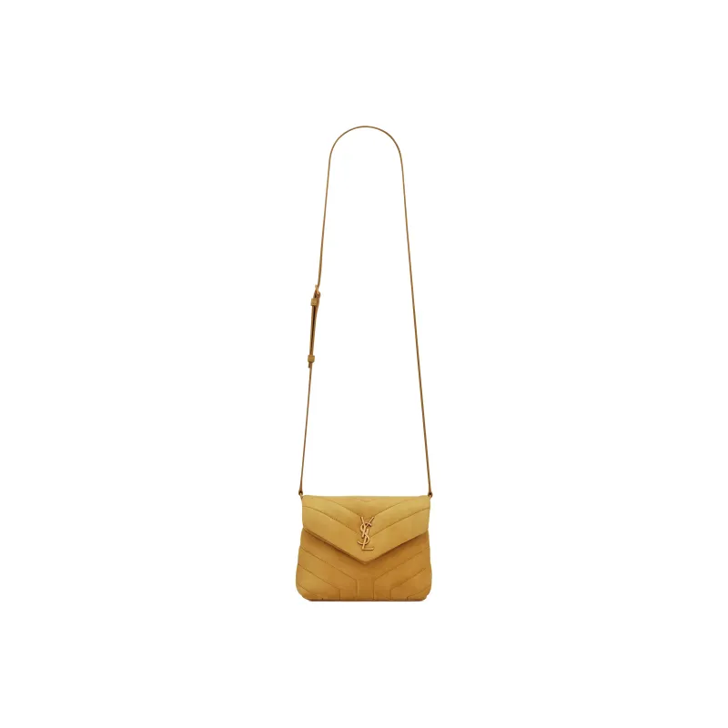 SAINT LAURENT LOULOU Calfskin Crossbody Bag Shoulder Bag Women's Yellow Green-1