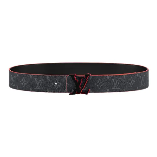 LOUIS VUITTON Leather Belts Men Black