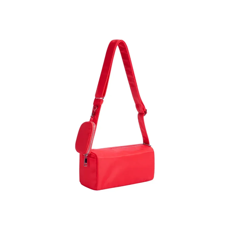 BAGSMART Nylon Fabric Toast Bag Shoulder Bag Crossbody Bag Small Size Women's Black/Red/Blue-5