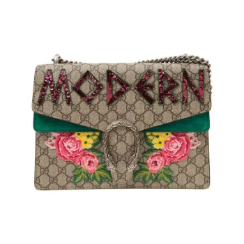 GUCCI Dionysus Canvas Crossbody Bag, Shoulder Bag Medium Size Women's