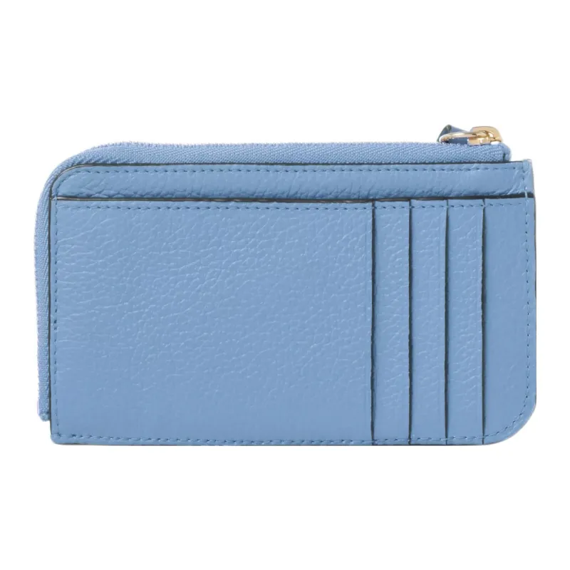Chloe Alphabet Calfskin Card Holder Wallet Small Size Women's Dark Blue-1