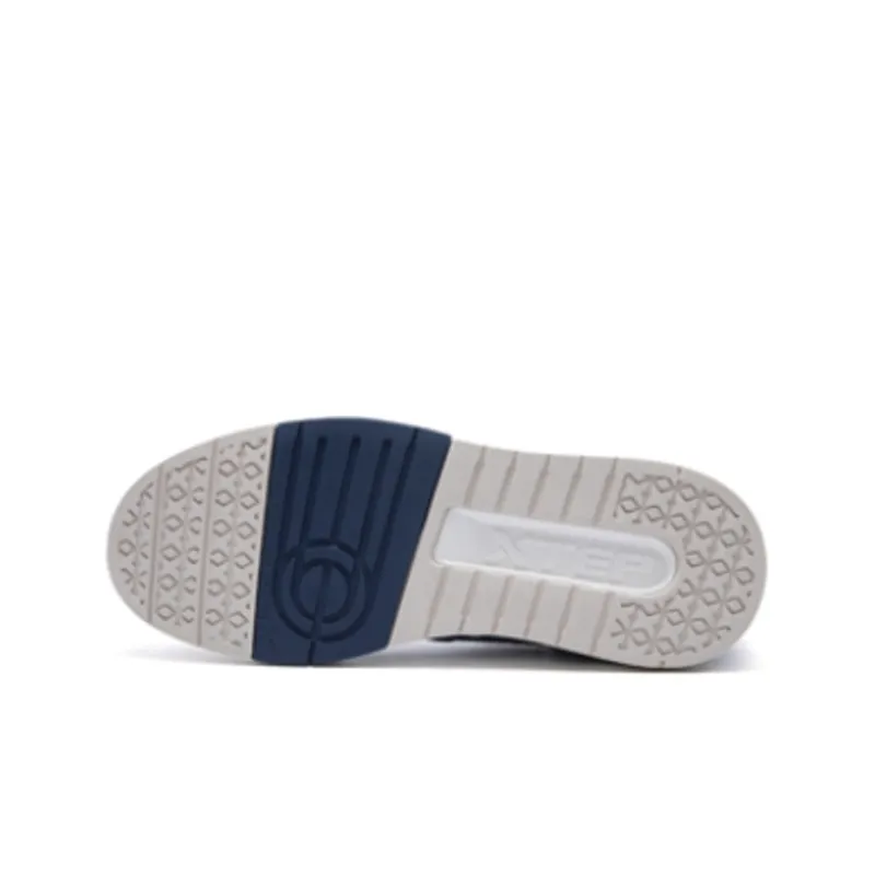 XTEP Slip Resistant Lightweight Breathable Low Top Skateboard Shoes Men's Blue White Brown-3
