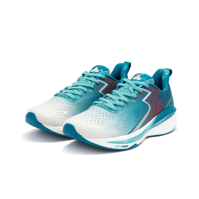 361° Carbon CQT Carbon Speed CQT Flying Sky Breathable Low Top Running Shoes Men's White Green-2