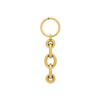 SAINT LAURENT LE MAILLON Metal Key Ring Bag Accessories Women's Gold