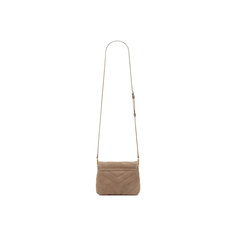 SAINT LAURENT LOULOU Calfskin Handheld Crossbody Bag Shoulder Bag Women's Taupe-3