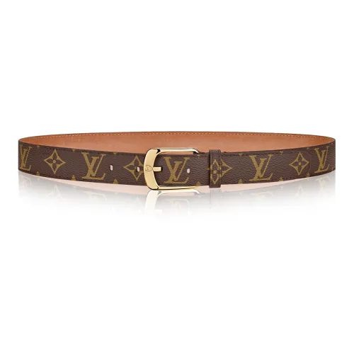 LOUIS VUITTON Leather Belts Women's Brown