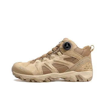 HUMTTO Outdoor Shoes Men Mid Top Khaki