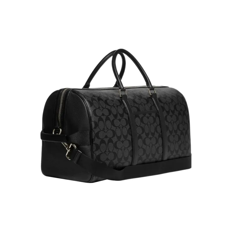 COACH Venturer Canvas With Leather And Calfskin Handbag Shoulder Bag Crossbody Bag Large Size Men's Black-1