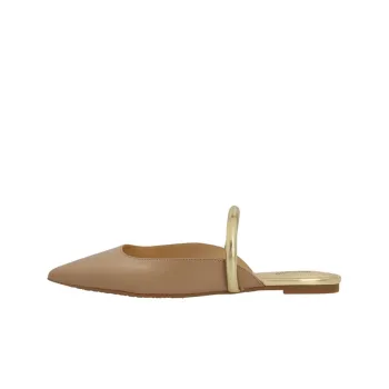 MICHAEL KORS KORS Jessa Wrap-toe Slippers Women's Beige