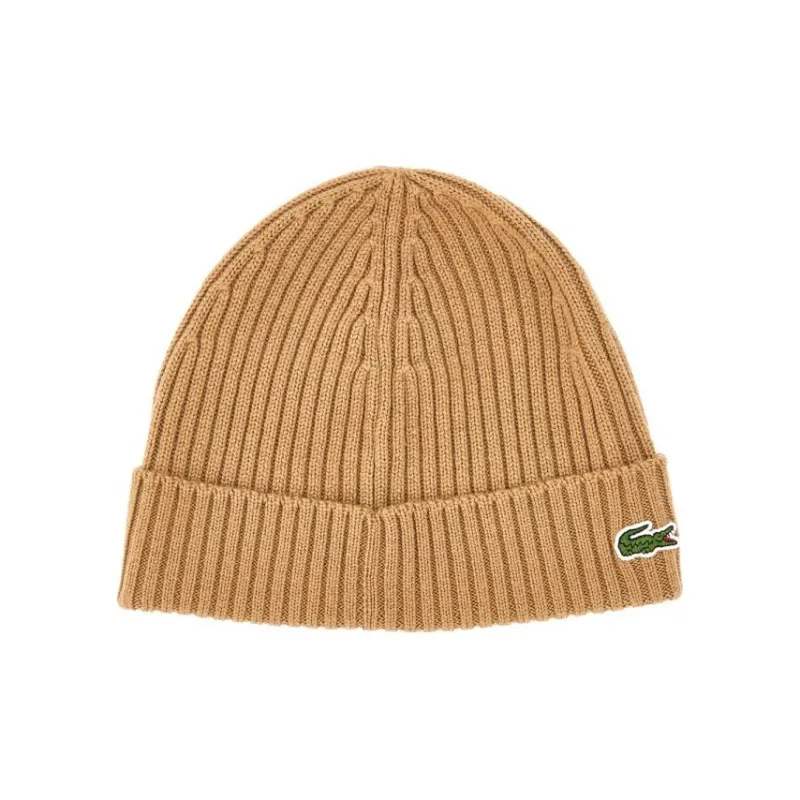 LACOSTE Logo-patch Ribbed-knit Beanie-0