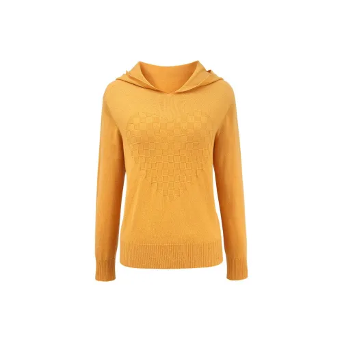 COMOBOCA Sweaters Women's Autumn Harvest Gold