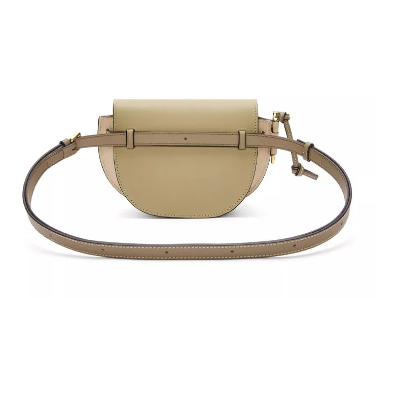 LOEWE Gate Soft Cow Leather Bowknot Saddle Bag Shoulder Bag Crossbody Bag Mini Women's Earth Green/Gray Beige-3
