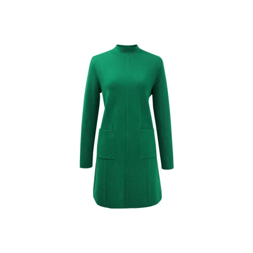 COMOBOCA Long-Sleeved Dresses Women's Winter Green