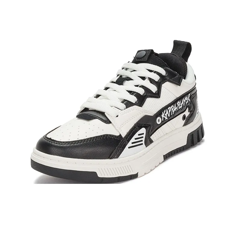 Kappa Low Top Skateboard Shoes Unisex Black White-1