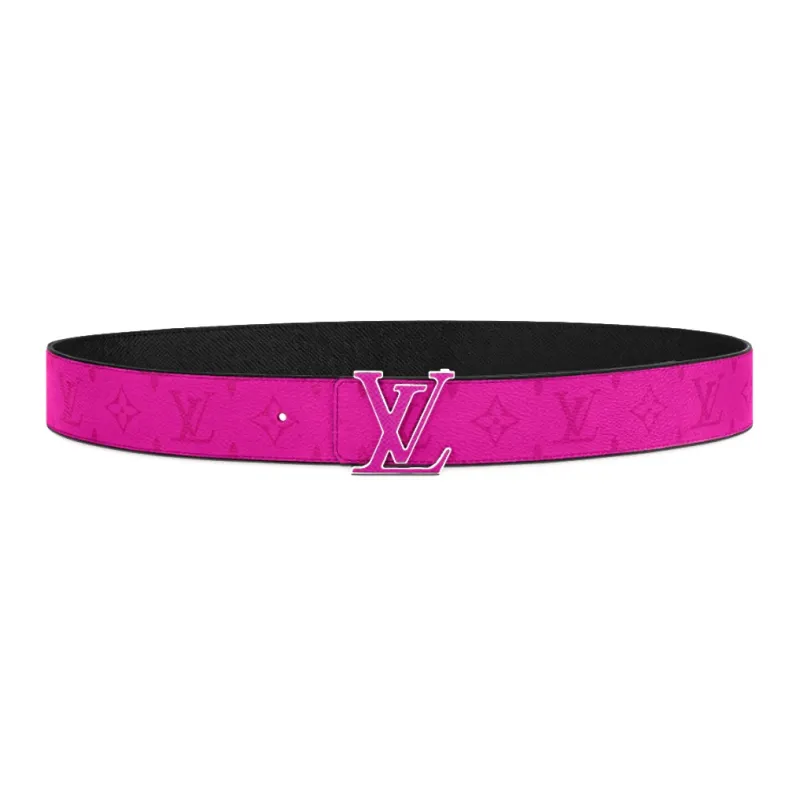 LOUIS VUITTON Letter Print Minimalist Style Fashion Trend Smooth Buckle Men's Width 4cm-0