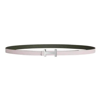 HERMES Comfortable Focus Silver Buckle Epsom Calfskin Double-Sided Leather Belt Women's Purple Width: 1.3cm