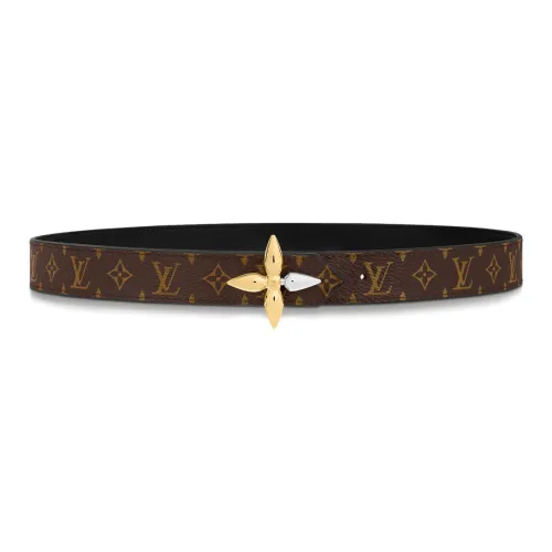 LOUIS VUITTON Leather Belts Women's Brown